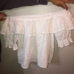 White, lacey top